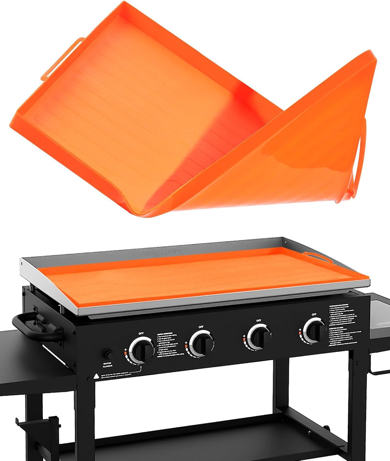 ANZOME Alfombrilla de silicona para parrilla  Cubierta protectora de grado alimenticio para plancha Blackstone de 36 pulgadas  Ideal para