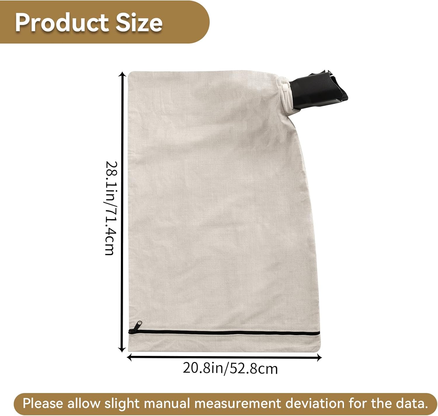 127-7040 – Soplador de hojas compatible con Toro 51574 51592 51593 51602 51609 51581 51558 – Bolsa de metal para aspiradora con cremallera inferior