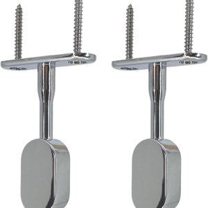 Percha ovalada para barra de armario  0.591 in x 1.181 in  Cromo pulido  Paquete de 2 Percha ovalada para barra de armario  0.591 in x 1.181 in  Cromo pulido  Paquete de 2