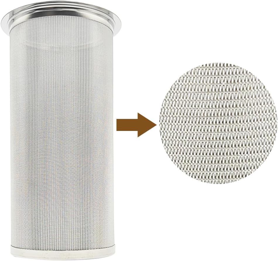 Filtro de café frío para tarro Mason de boca ancha de 1 cuarto de galón32 oz de acero inoxidable 304 Filtro de malla de 100 micrones para cafetera
