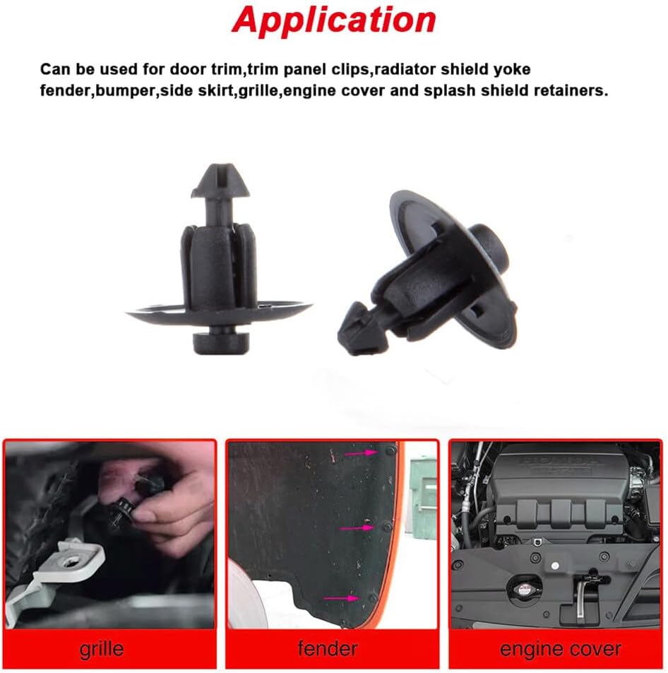 SCITOO Universal Mixed Car Door Panel Trim Bumper Fenders Retainer Fastener Rivet Push Pin Clips Replace OE WX68DX9-AA – 20 Pcs
