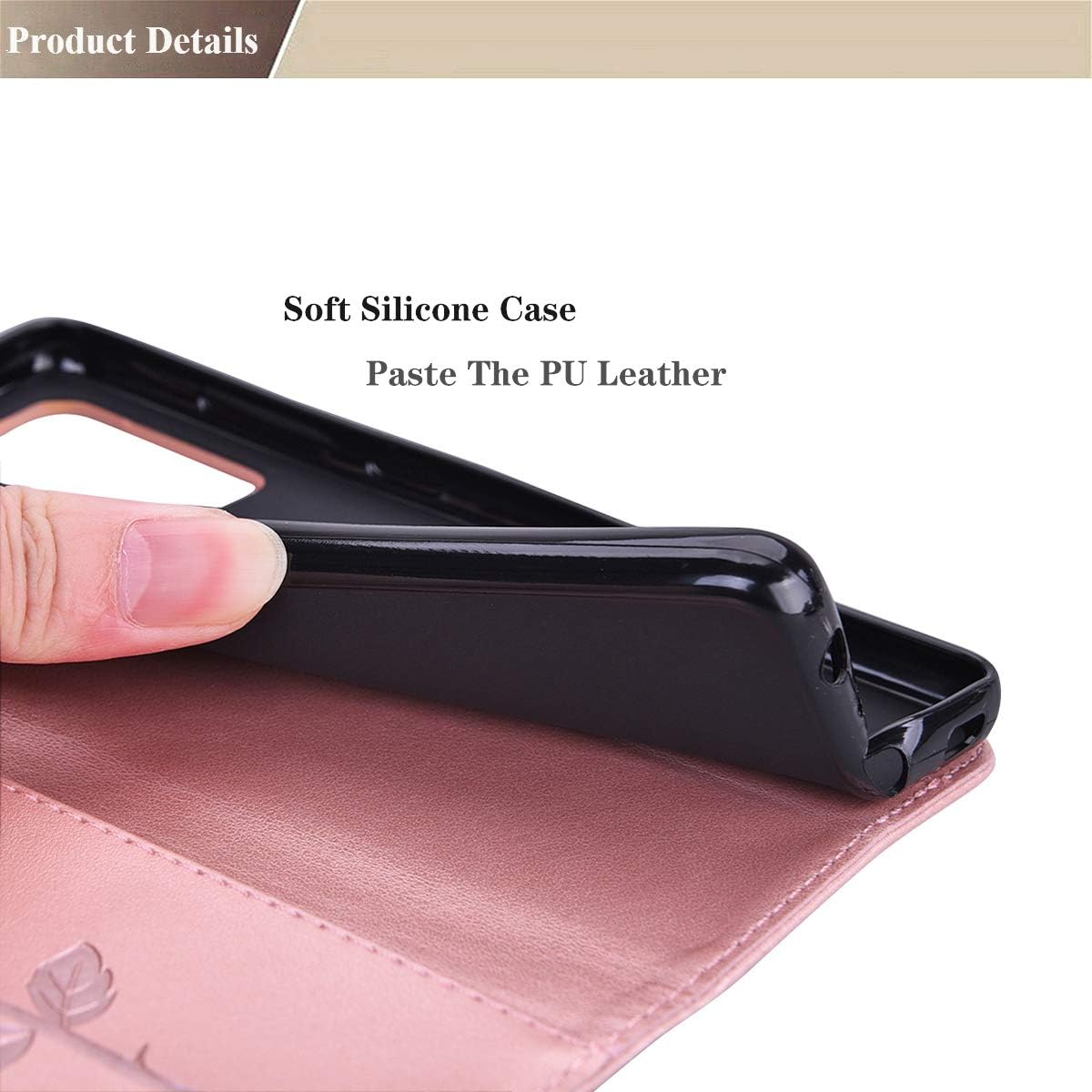 Funda para iPhone 11 Pro Max con tarjetero, iPhone 11 Pro Max, funda tipo cartera para mujeres y niñas, de piel sintética, magnética, compatible con