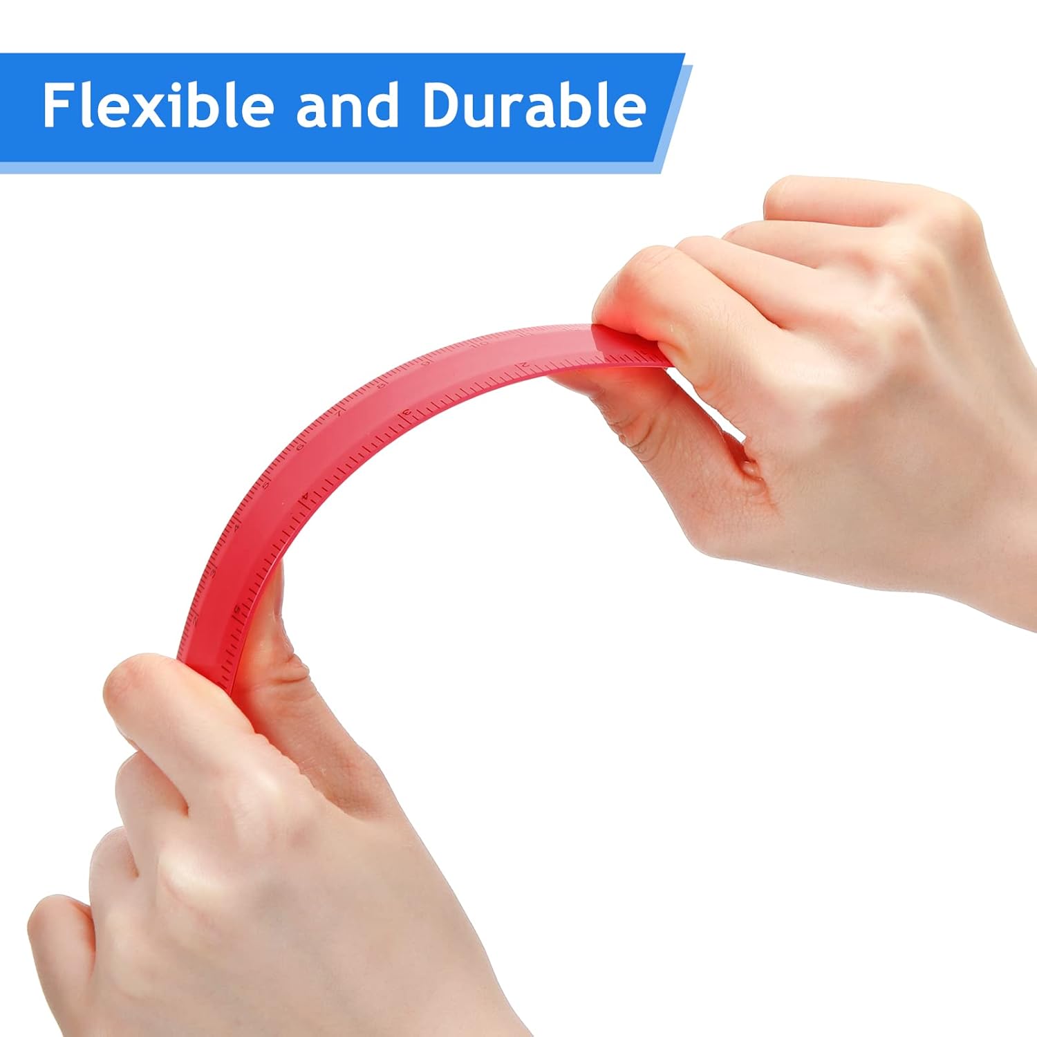 100 reglas flexibles de plástico a granel de 6 pulgadas con pulgadas y centímetros, regla pequeña de medición recta, herramientas de dibujo para