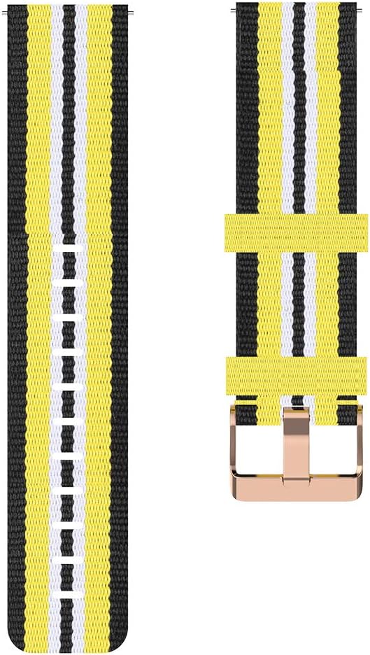 Turnwin Correa de reloj de liberación rápida de lona de 0.866 pulgadas compatible con Fossil Men’s de 1.732 pulgadas Gen 6Gen 5 Julianna, Q