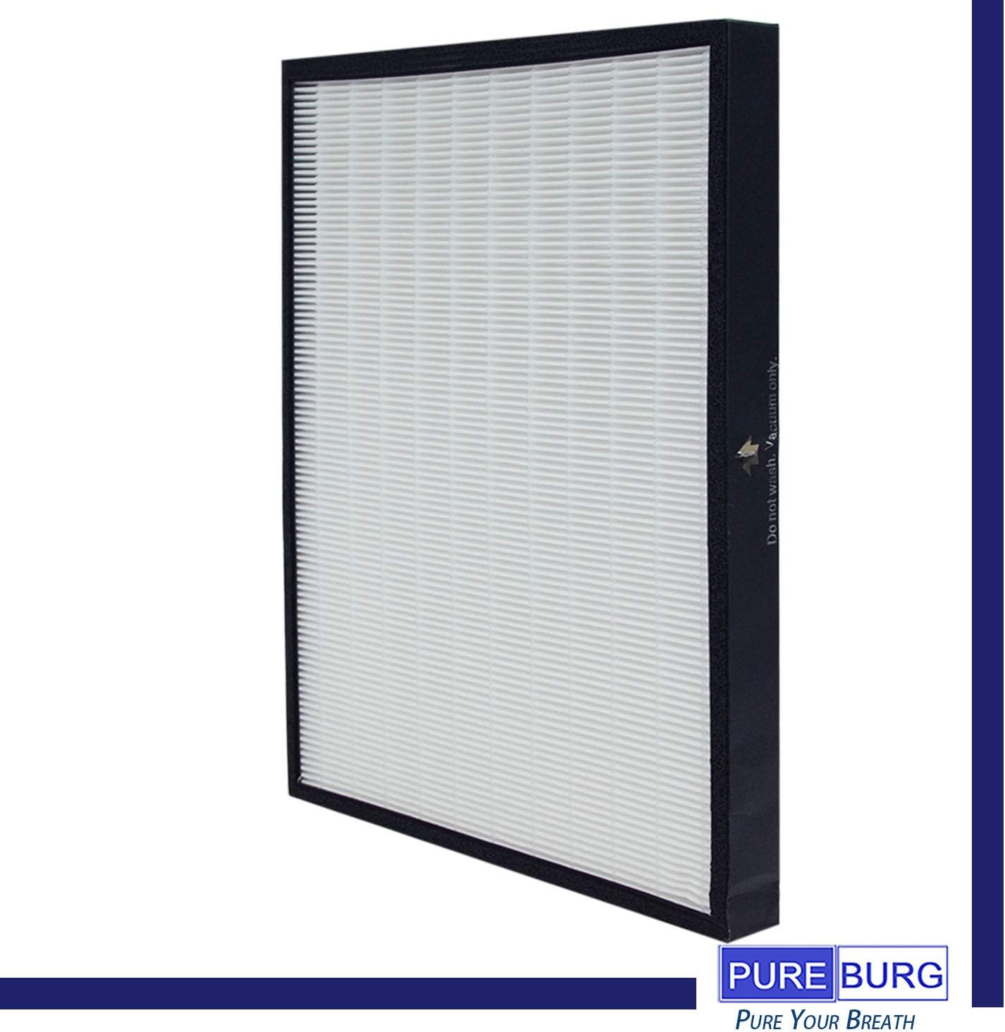 PUREBURG Filtro HEPA de repuesto compatible con purificadores de aire Rabbitair BioGS BioGP SPA-421A SPA-582A, H13 Air Clean Dust PM2.5 Olor Humo