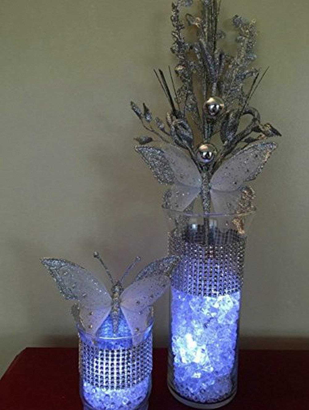 Luz LED brillante sin llama, funciona con pilas, vela de té sumergible impermeable, decoración de jarrón subacuático para fiestas y bodas, paquete