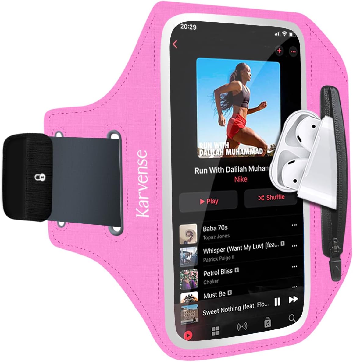 Soporte de teléfono para correr, banda para correr para iPhone y Samsung Galaxy, soporte para brazalete de teléfono celular para caminar, gimnasio,