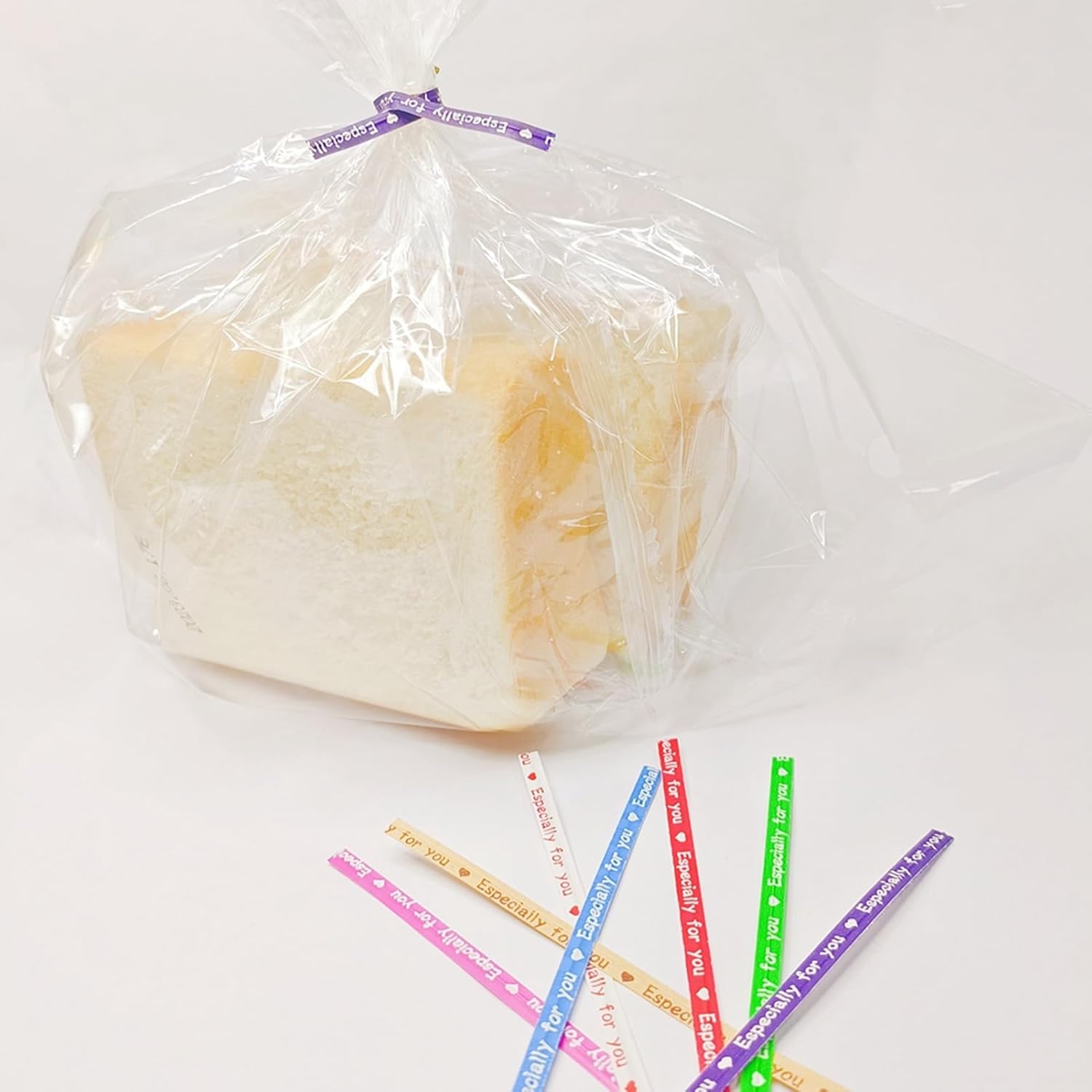 Lazos giratorios de papel kraft blanco reutilizables, 700 lazos para pan, lazos de torsión a granel de 3.5 pulgadas de largo, lazos giratorios de