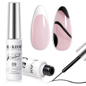 RARJSM Gel de arte de uñas, esmalte de gel delineador, esmalte de uñas de gel pintado negro y blanco, juego de 2 esmaltes de uñas de gel pintados, RARJSM Gel de arte de uñas, esmalte de gel delineador, esmalte de uñas de gel pintado negro y blanco, juego de 2 esmaltes de uñas de gel pintados,