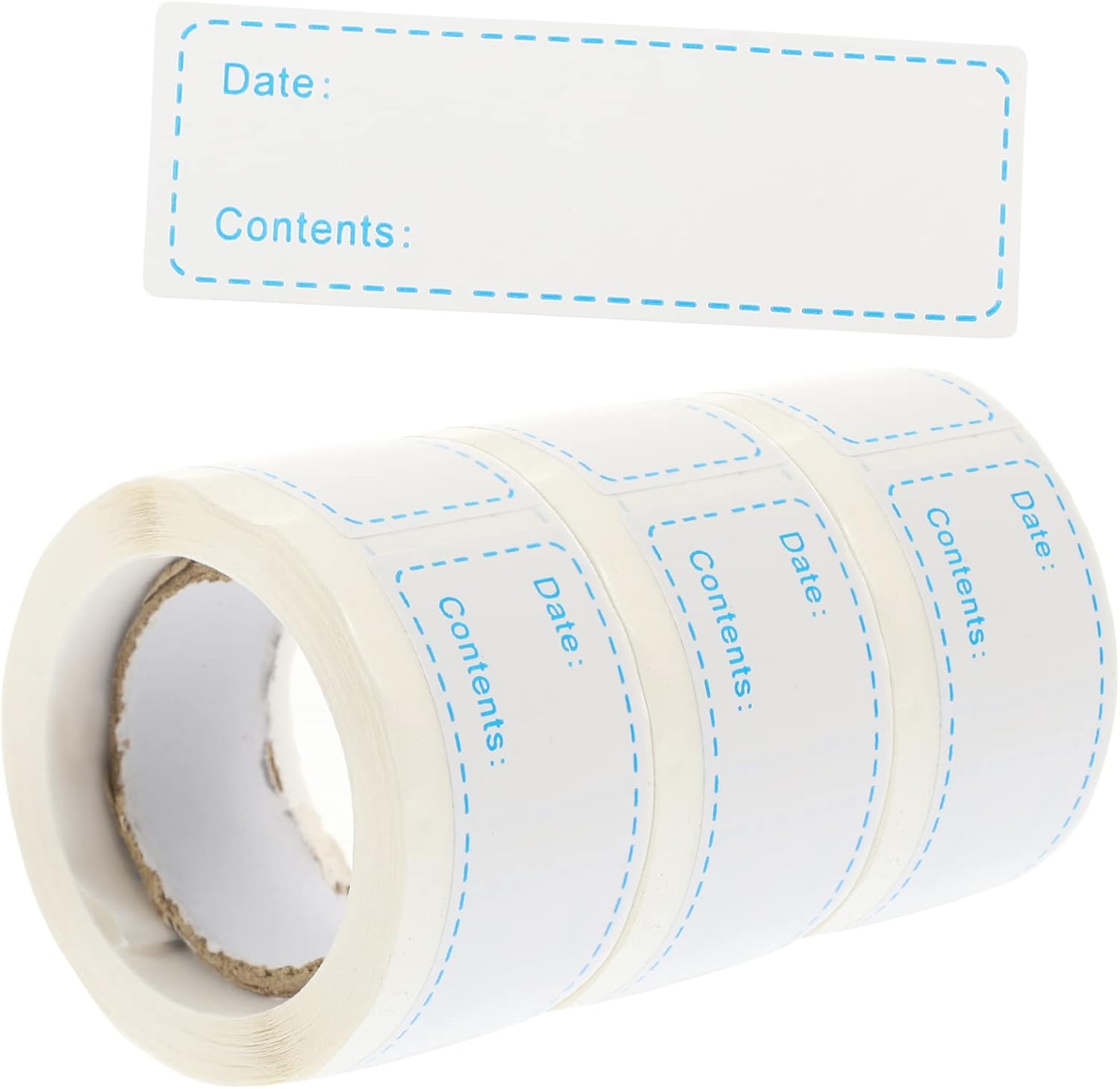 Abaodam 12 Rolls Self-Adhesive Label Dissolvable Food Labels Pantry Labels for Containers Food Date Sticker Freezer Paper Food Preparation Days