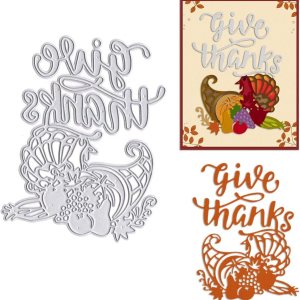 Troqueles de corte de metal de Acción de Gracias para hacer tarjetas, otoño, dar gracias, palabras, frutas, fondo, plantilla, herramienta para Troqueles de corte de metal de Acción de Gracias para hacer tarjetas, otoño, dar gracias, palabras, frutas, fondo, plantilla, herramienta para