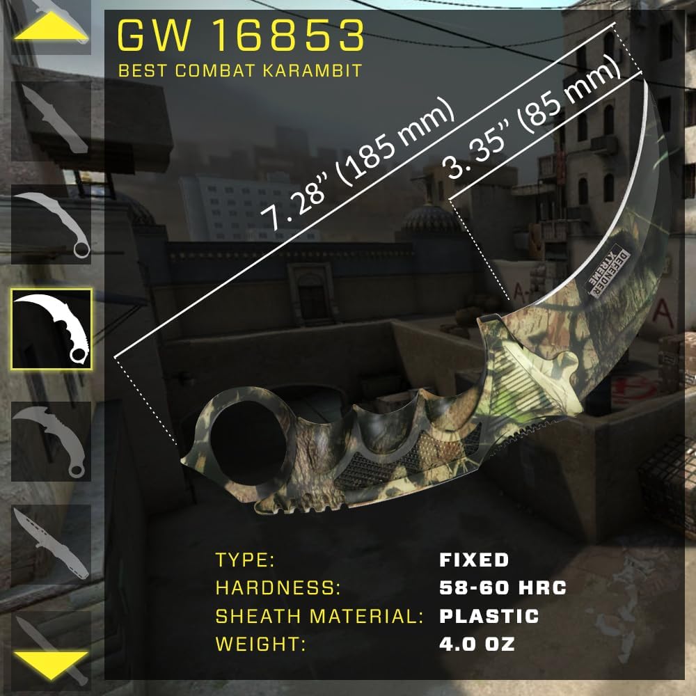 Cuchillo Karambit  Cuchillo de hoja fija  Cuchillos Karambit  Cuchillos CSGO Raptor Claw  El mejor Carambit de combate para caza, camping,