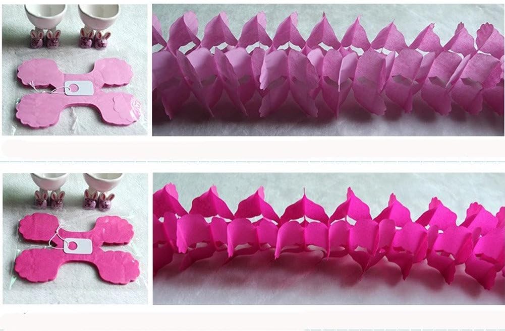 9 guirnaldas de papel de cuatro hojas reutilizables plegables para decoración de bodas y eventos, flores de papel colgantes, 11.8 ft  11.81 pies
