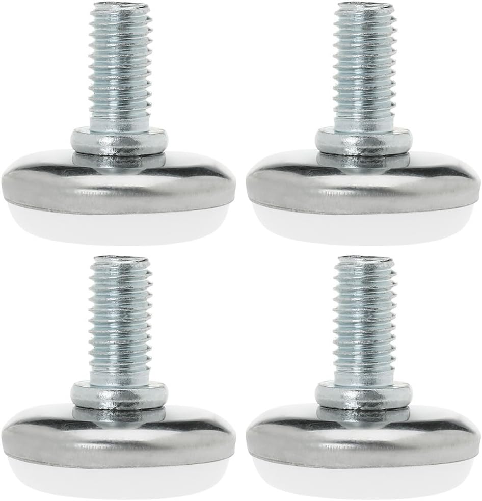 uxcell M8 x 0.984 x 1.181 in Tornillo en muebles Pies niveladores antideslizantes Protector de piso Nivelador ajustable para silla Pierna de máquina