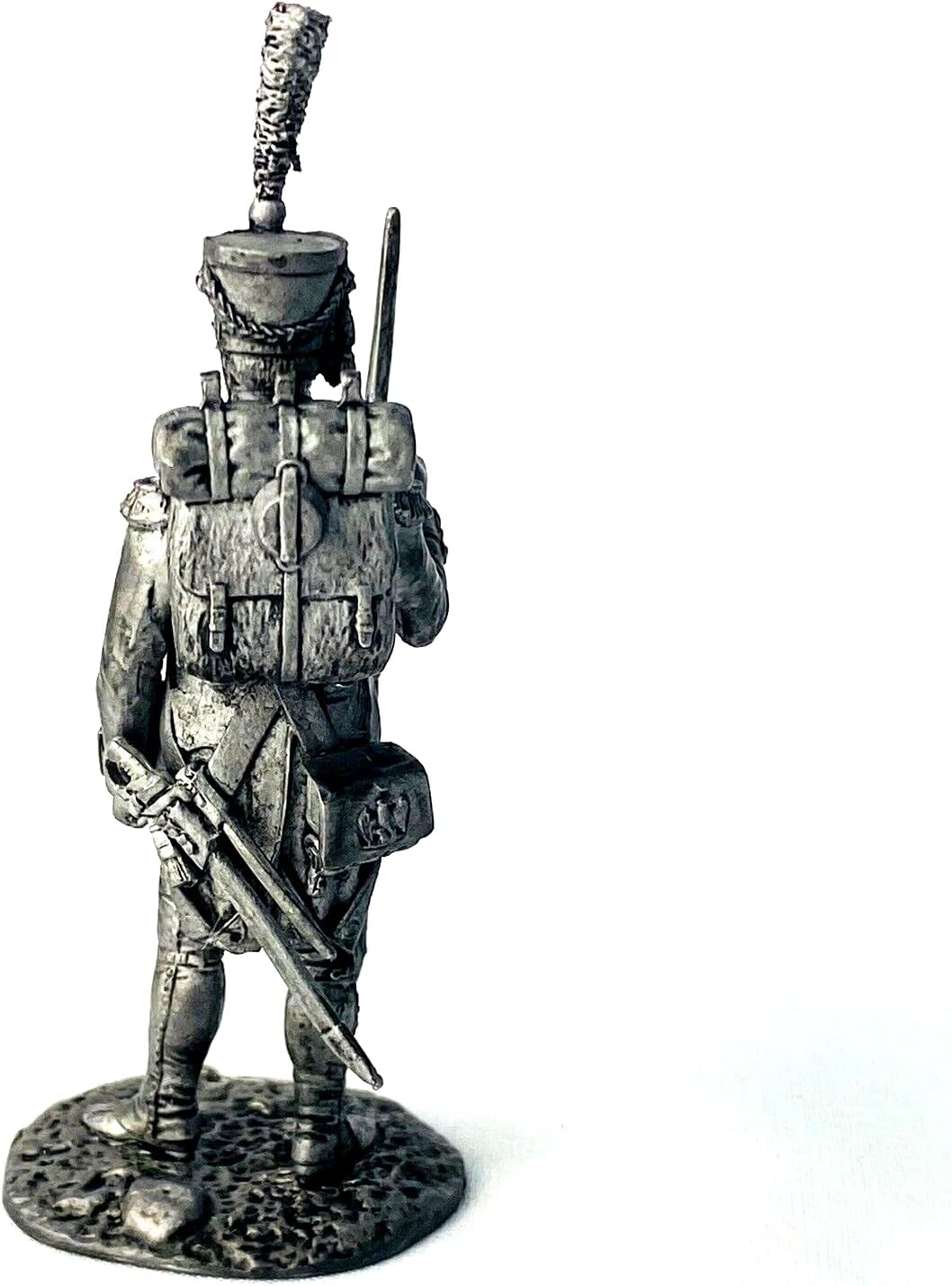 Francia Infantryman in Ranks with Gun 1812 Año 132 Escala 132 Figura de estaño sin pintar Guerras Napoleónicas Hecho a Mano Coleccionable Miniatura