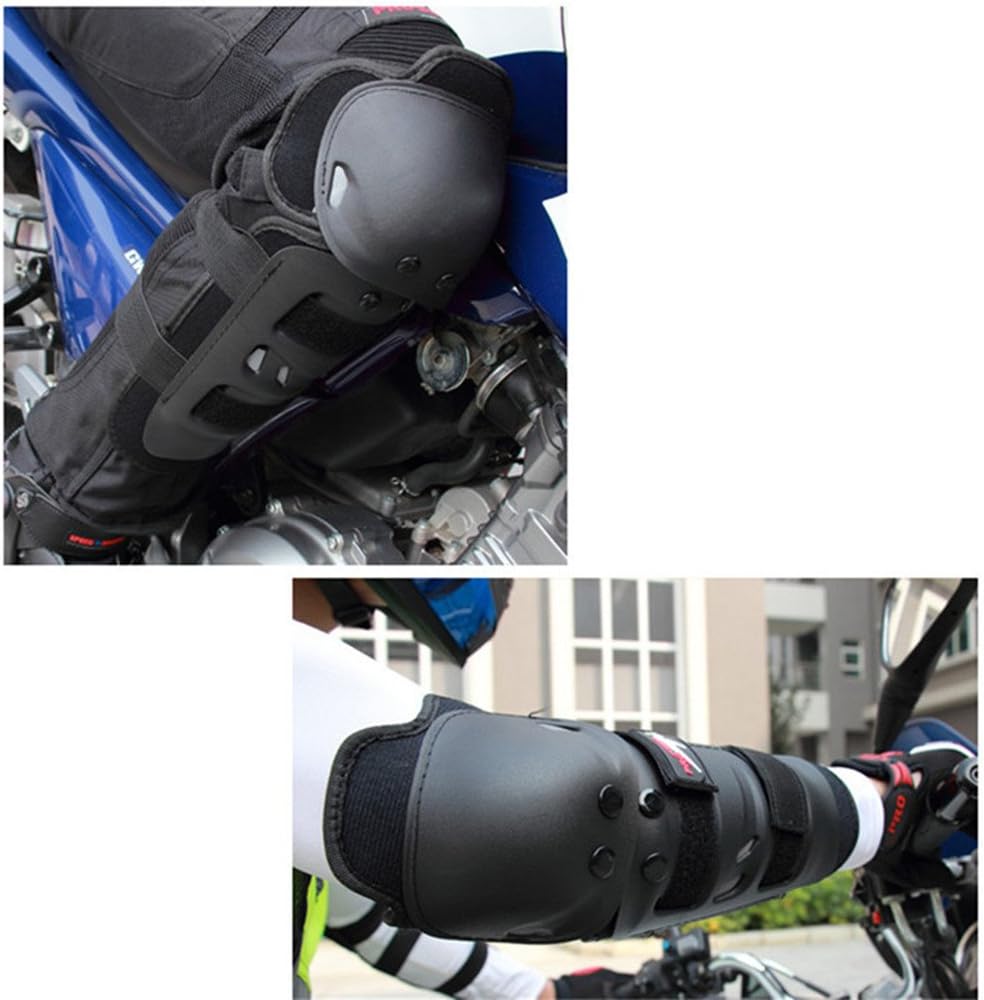 Kit de 4 piezas de protección para motocicleta, codo, rodilla, espinillera, accesorios para motocicleta, motocross, bicicleta, carreras, equipo de