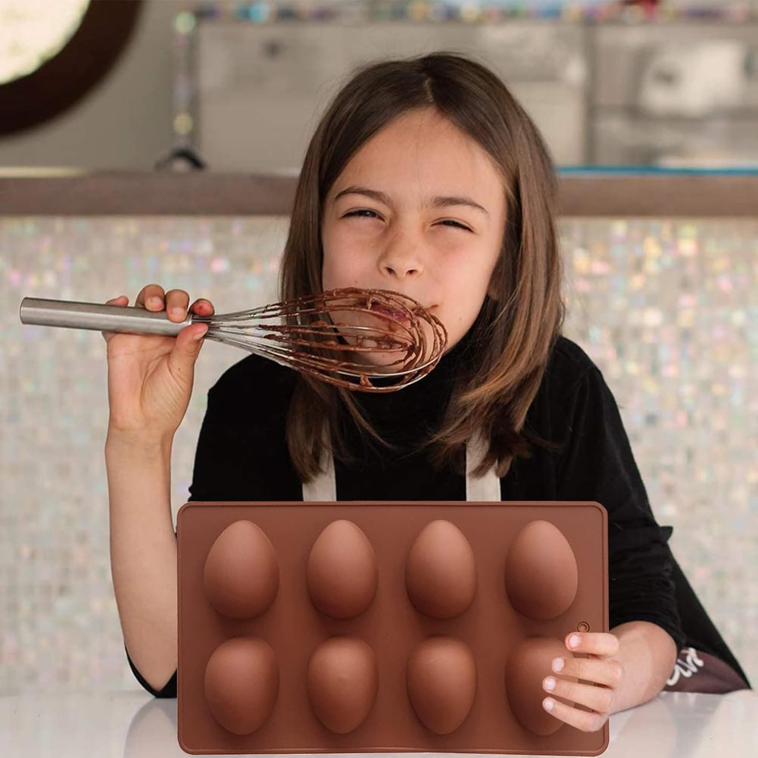 Molde de silicona para Pascua, molde de silicona para chocolate en forma de huevo, moldes para hornear para dulces de Pascua, mini jabón, pastel de