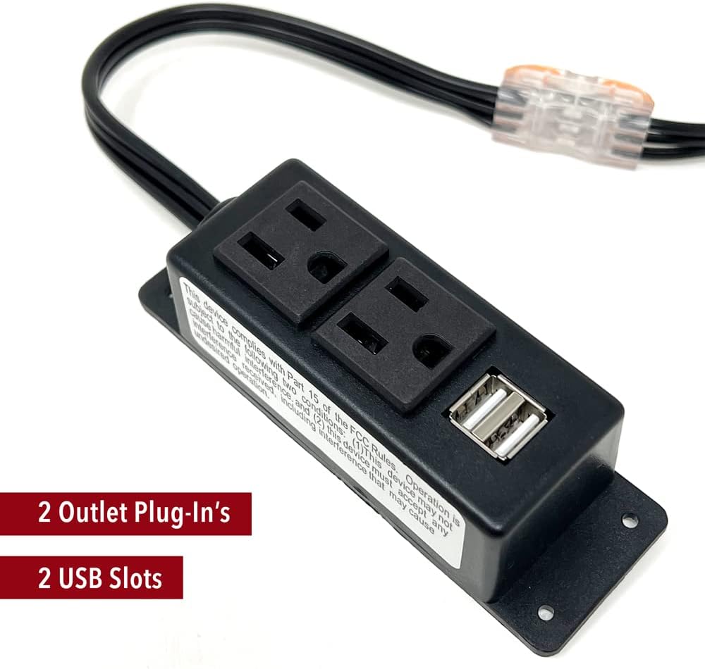 Stealth Kit de toma múltiple para cargar accesorios eléctricos y añadir energía dentro de cajas fuertes para armas y cajas fuertes para el hogar con