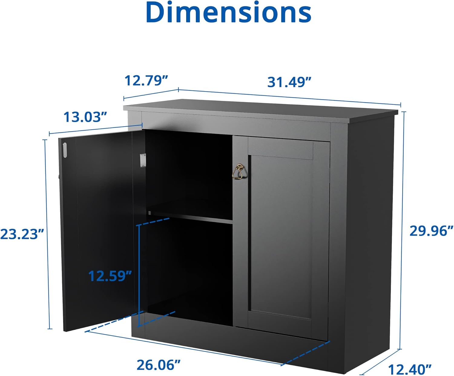 Cozy Castle Gabinete de buffet con almacenamiento  Armario de almacenamiento de cocina, mesa consola de madera, gabinete de café para sala de estar,