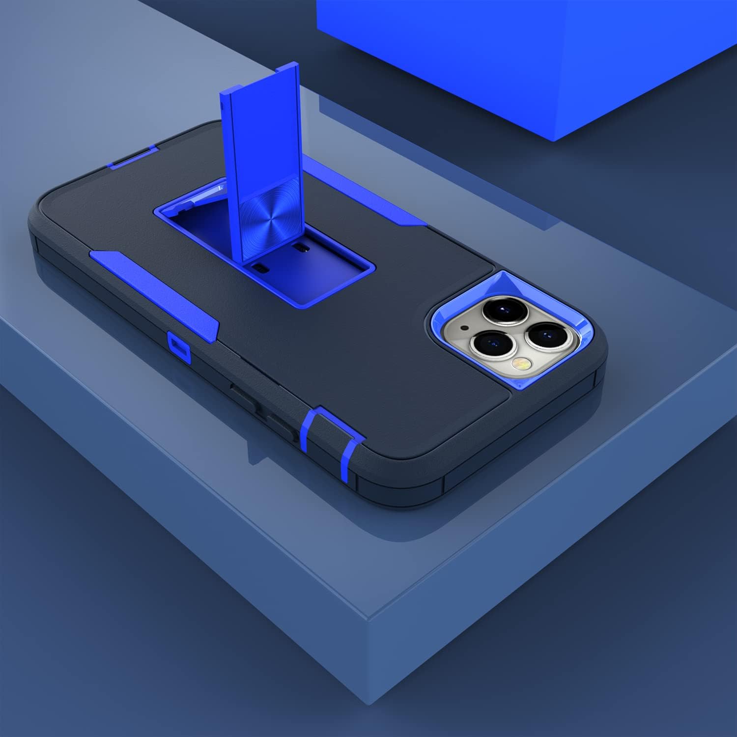 wulibox Funda de diseño profesional para iPhone 11 Pro Max con soporte, protección contra caídas de grado militar, apta para soporte magnético de