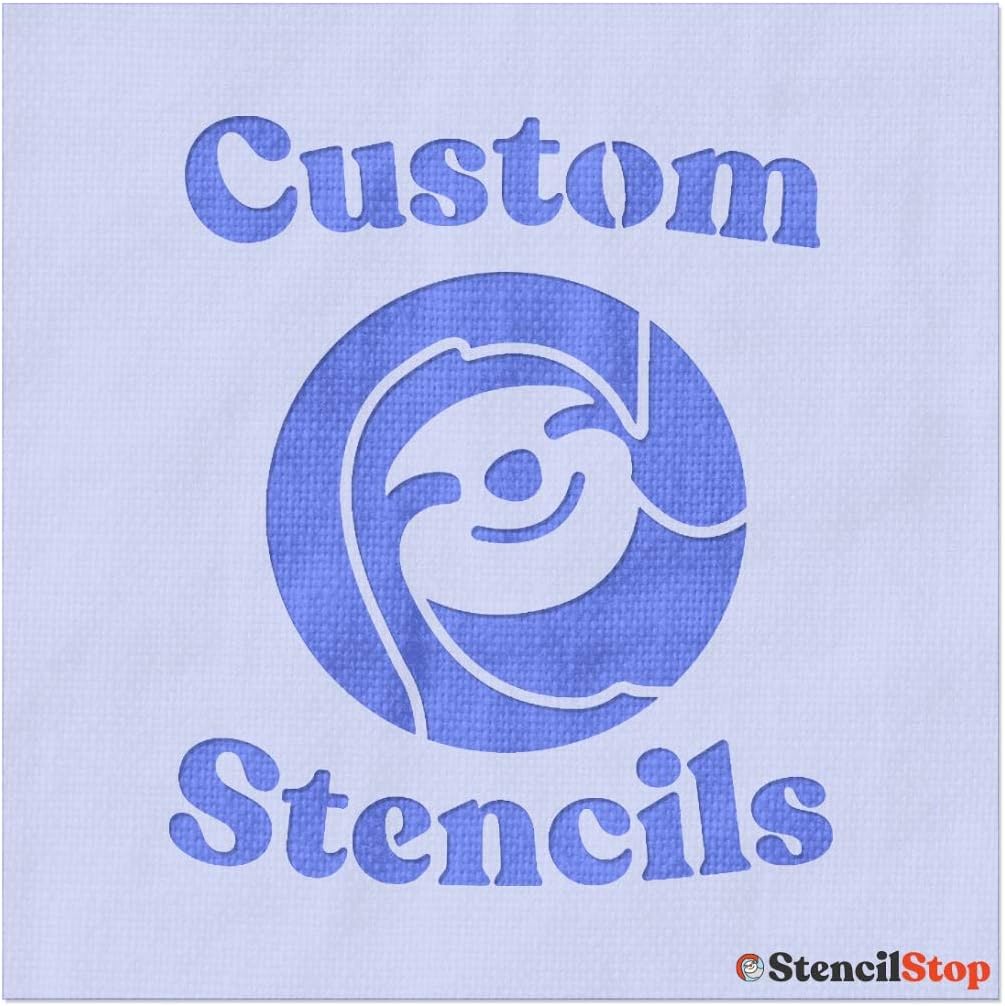 Stencil Stop Plantillas personalizadas para pintura en aerosol, personalizables para logotipos, negocios, imágenes, plástico Mylar de 0.55 pulgadas
