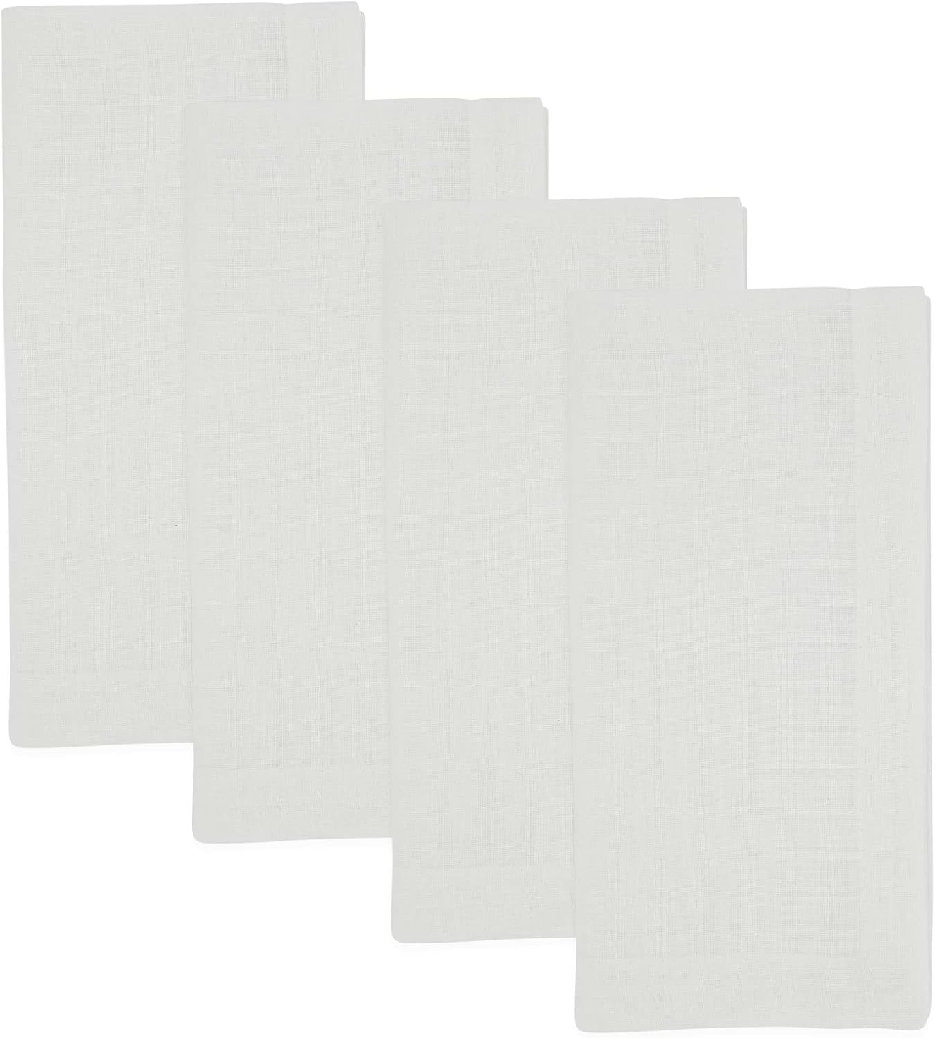 Fennco Styles Servilletas de cóctel de 100 % lino de color sólido para uso diario, 10 pulgadas de ancho x 10 pulgadas, juego de 4 posavasos de tela