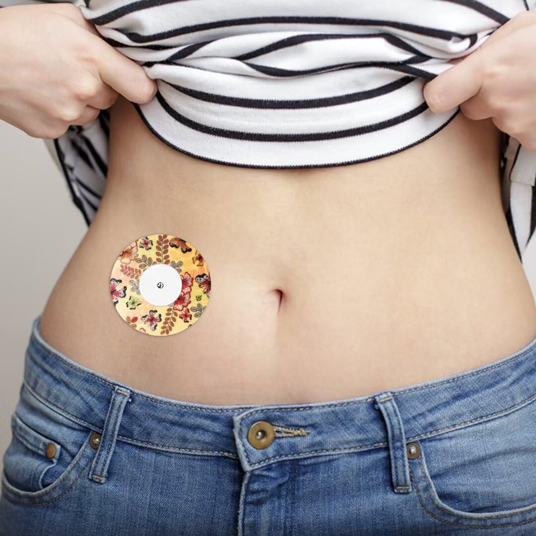25 piezas de cubiertas de sensor para Libre 2, parches adhesivos impermeables con estampado de mariposas para monitor de azúcar en la sangre, parche