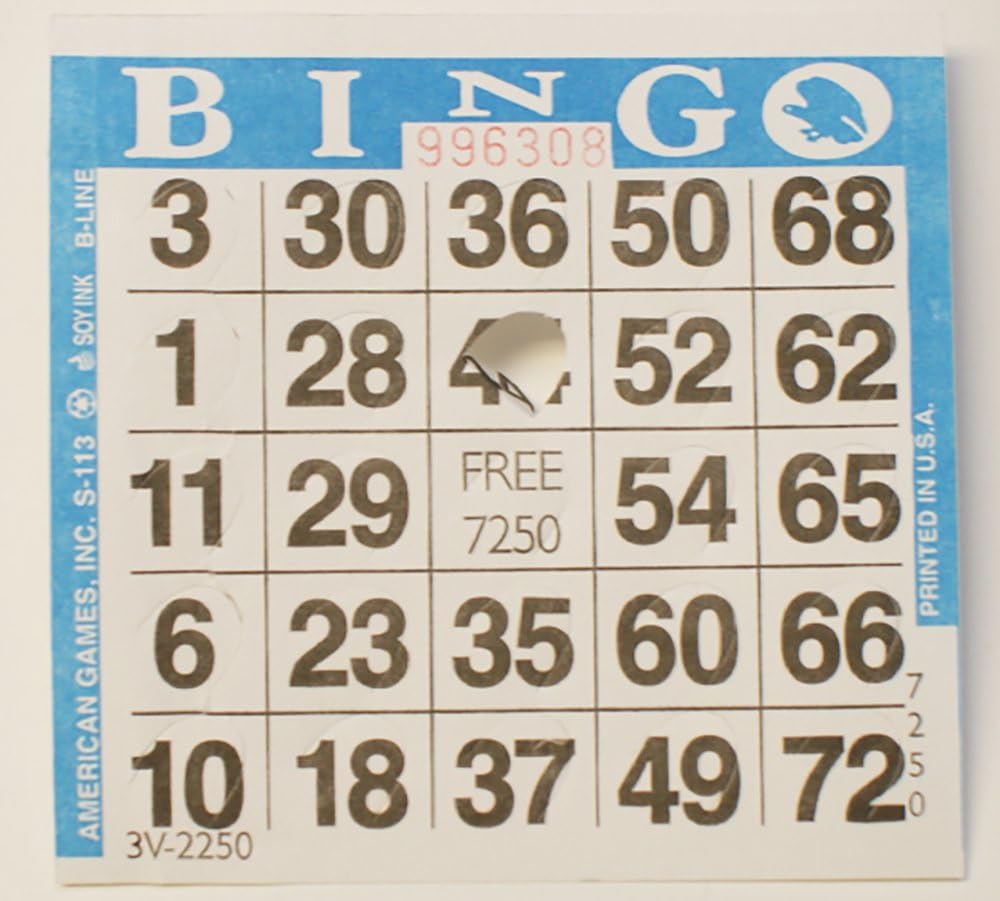Tarjetas de Bingo Pushout (500 ct)-Seleccione el color a continuación