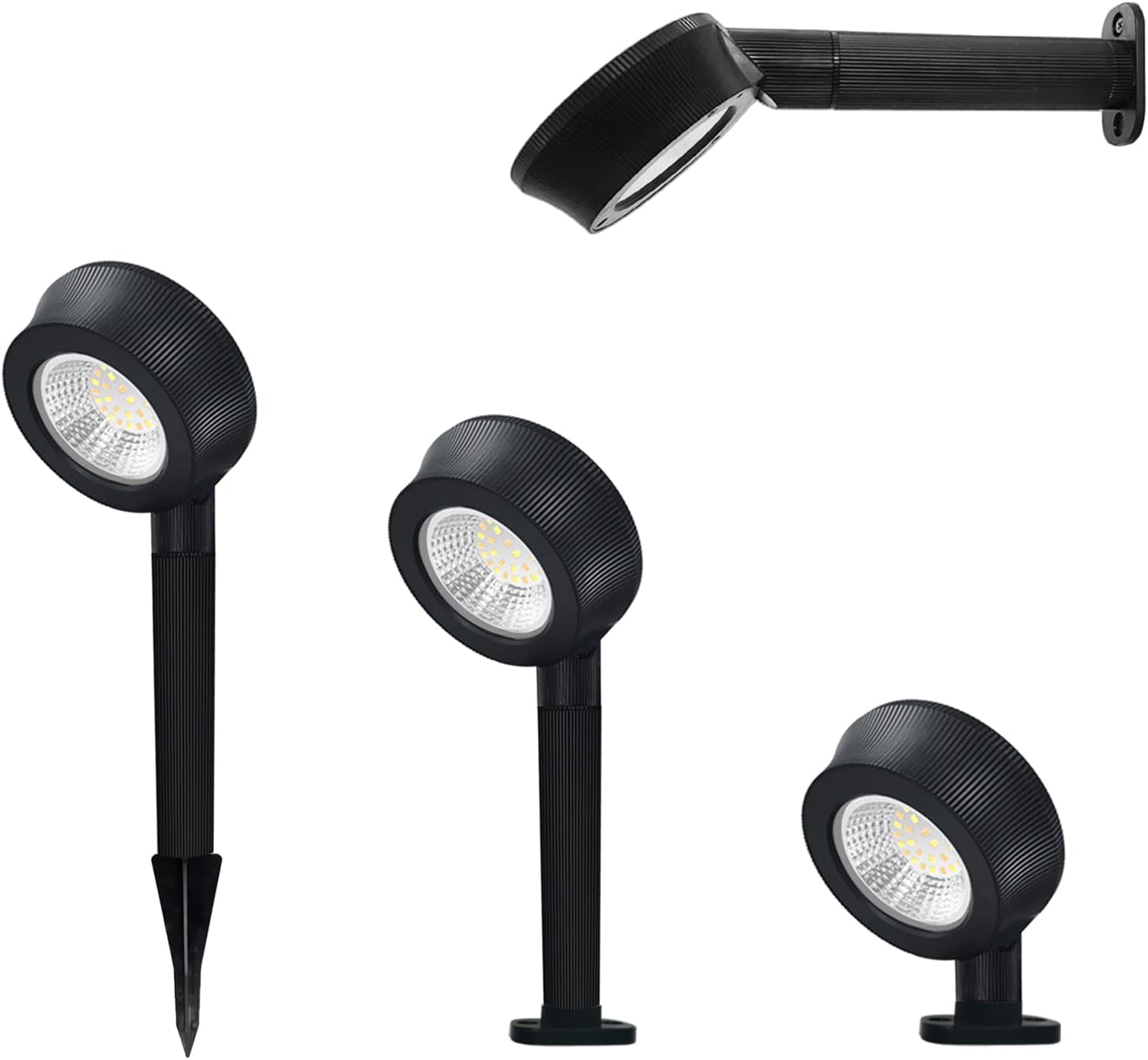 Luces solares para caminos al aire libre, 300 lúmenes, 32 LED con 3 modos regulables, encendidoapagado automático, hasta 12 horas en forma de L luz