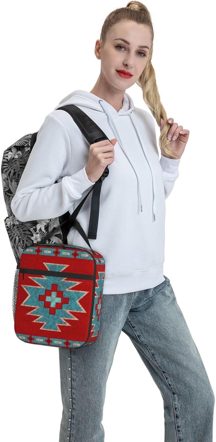 Bolsas de almuerzo aisladas de moda Bolsa de almuerzo de moda Bolsa de asas a prueba de fugas de amplia apertura para compras, Oficina Totebag