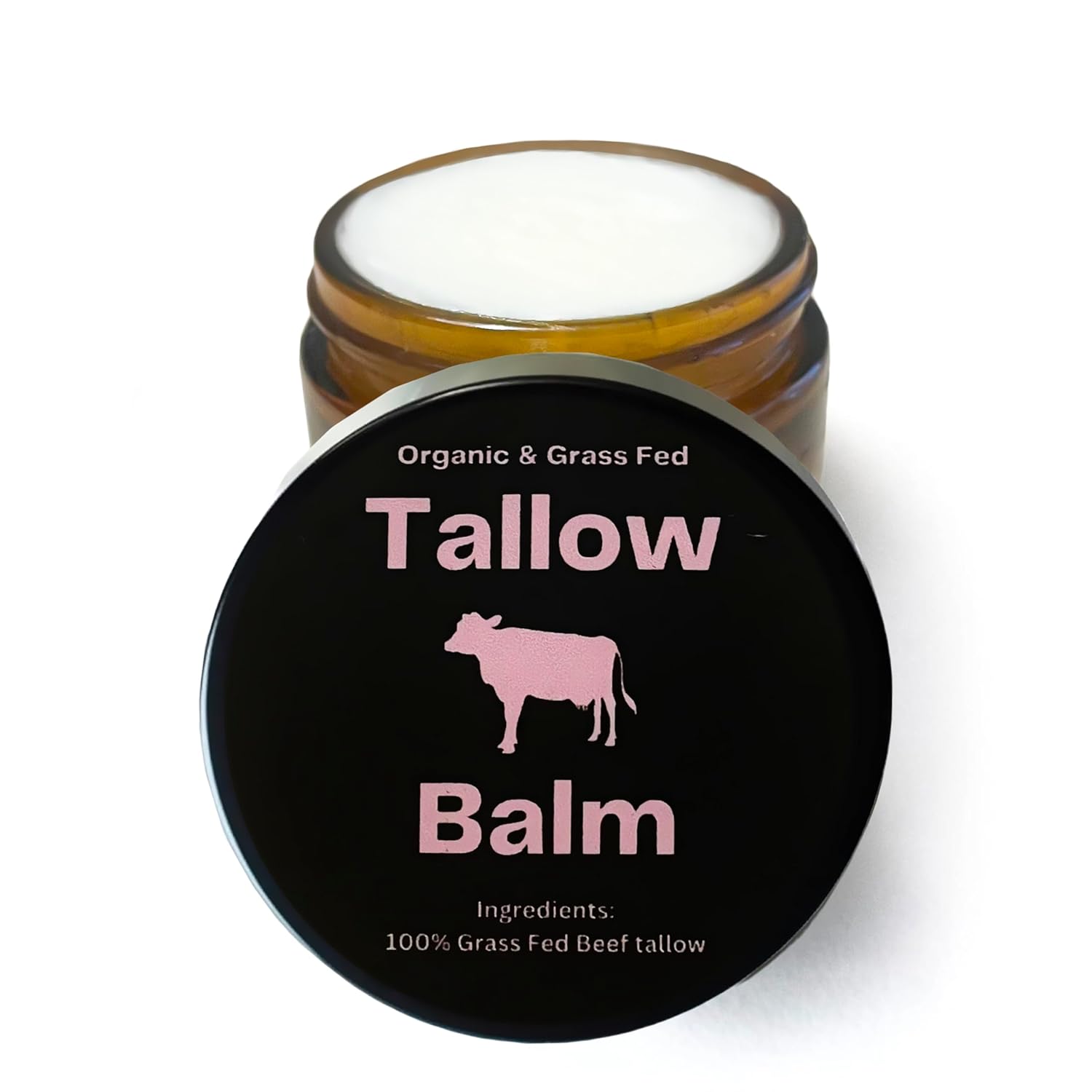 Tallow Balm orgánico alimentado con pasto (2 onzas)  Hidratante de cuerpo completo, cuidado natural de la piel, nutritivo, todo propósito, sin