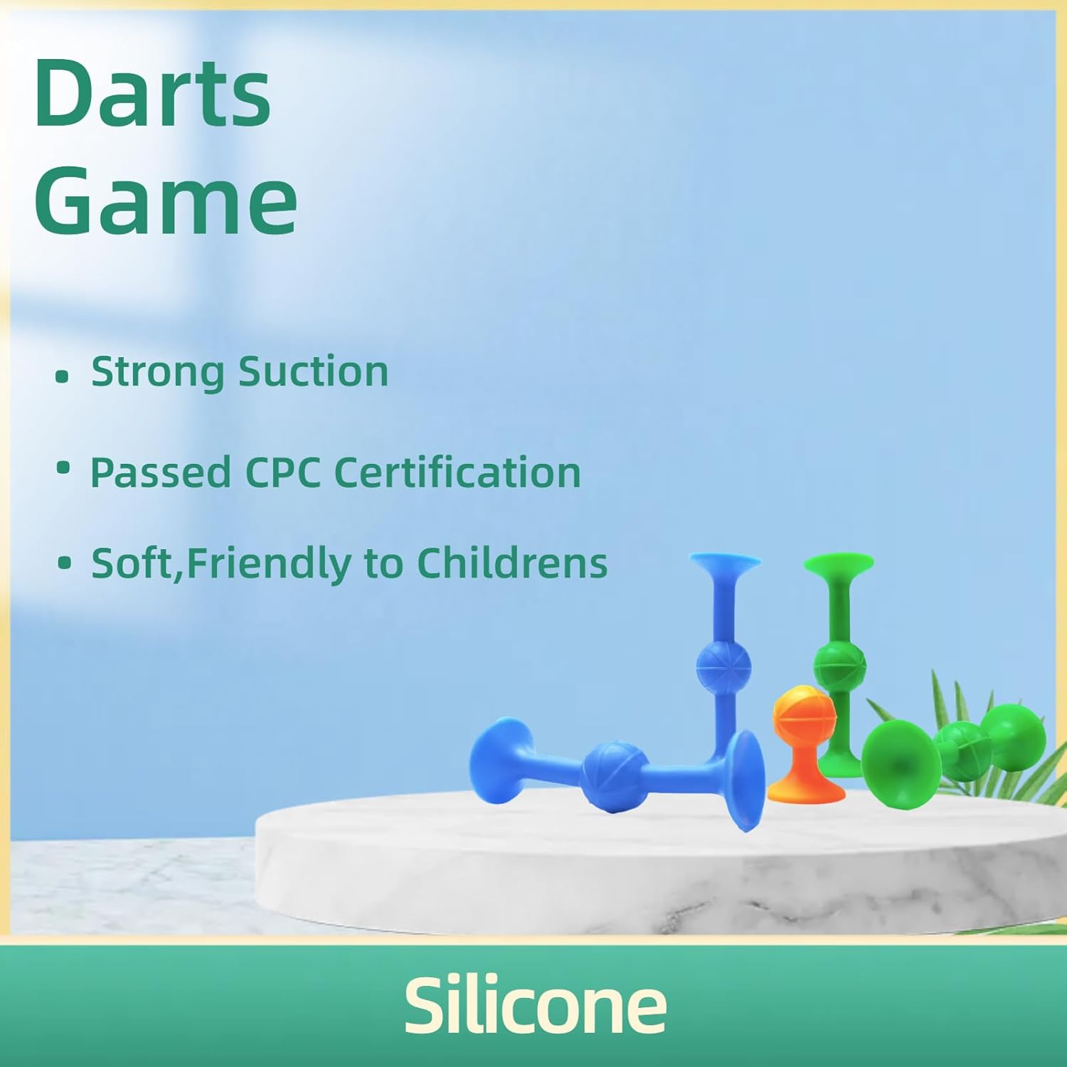 12 dardos de ventosa, un conjunto de juegos con fuerte potencia de succión, hechos de material de silicona. Adecuado para juegos de mesa, juegos