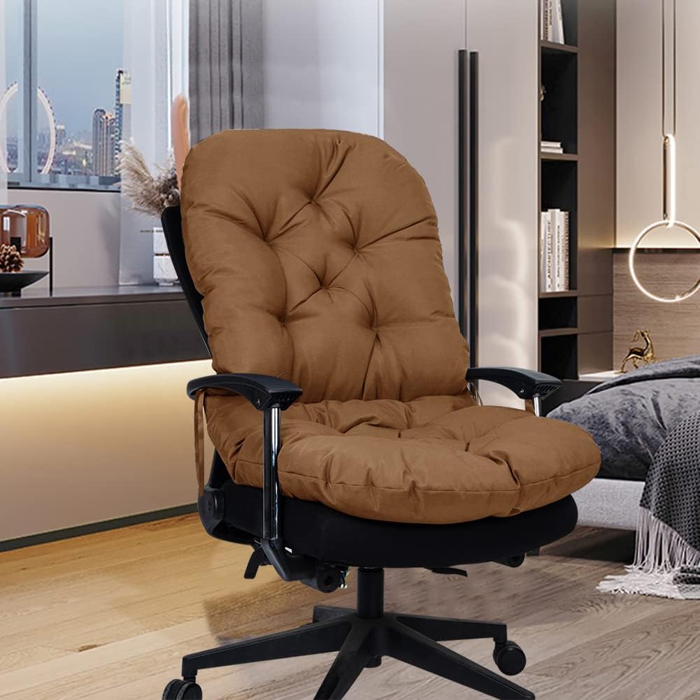 Cojín mecedor de ratán, 47 x 23 pulgadas, cojín para silla mecedora para exteriores, respaldo alto, para silla reclinable, mecedora, silla plegable