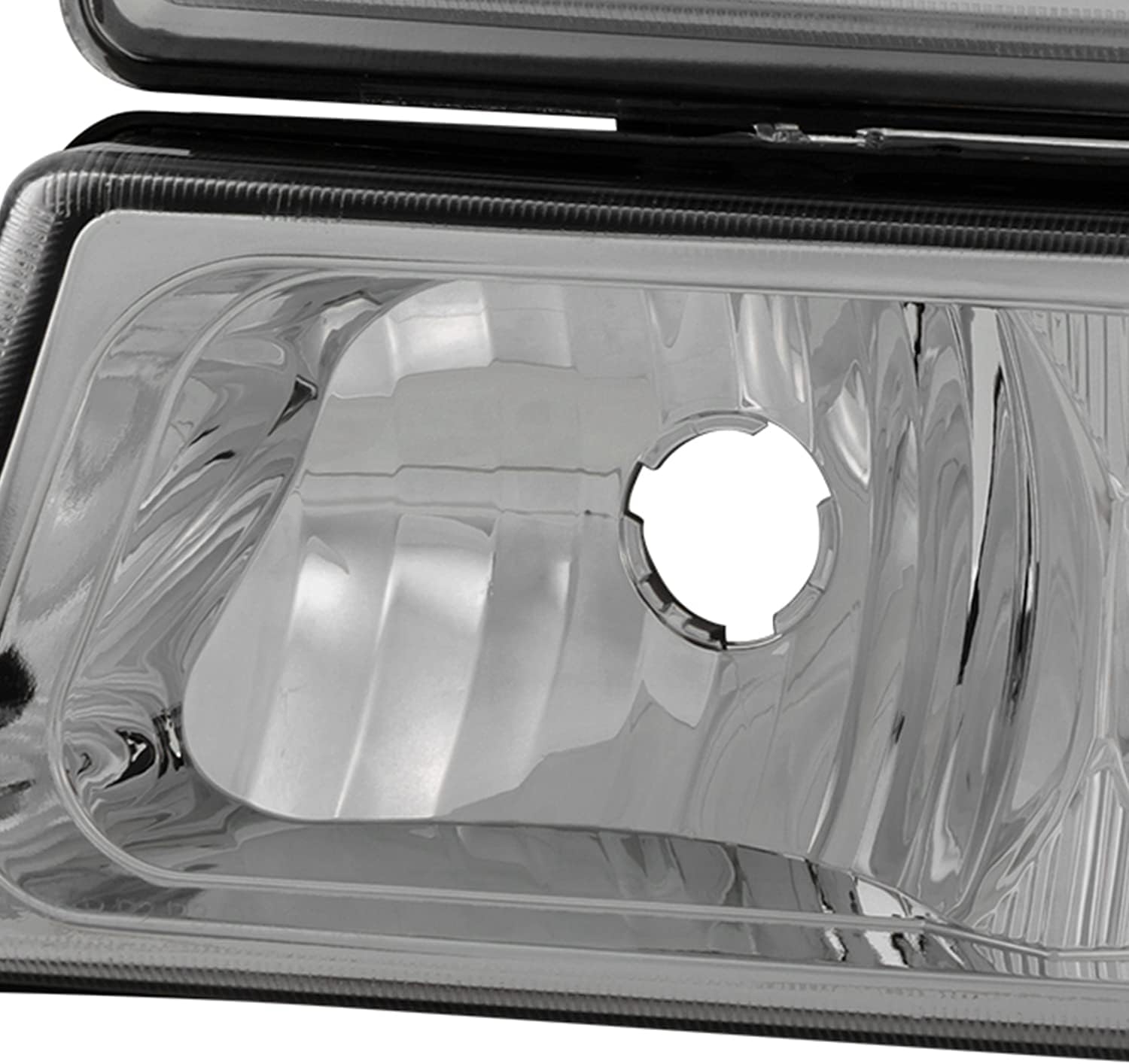 AKKON – Para Chevy Silverado Avalanche OE 2003-2006 reemplazo de faros cromados conductor+faros delanteros de pasajero par