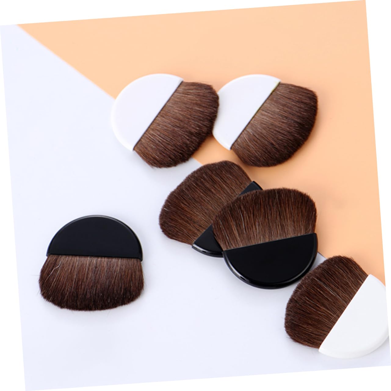 Beavorty Brochas de maquillaje, 4 unidades, portátil, cepillo de maquillaje profesional, cepillo de base, esponjas de maquillaje para base de