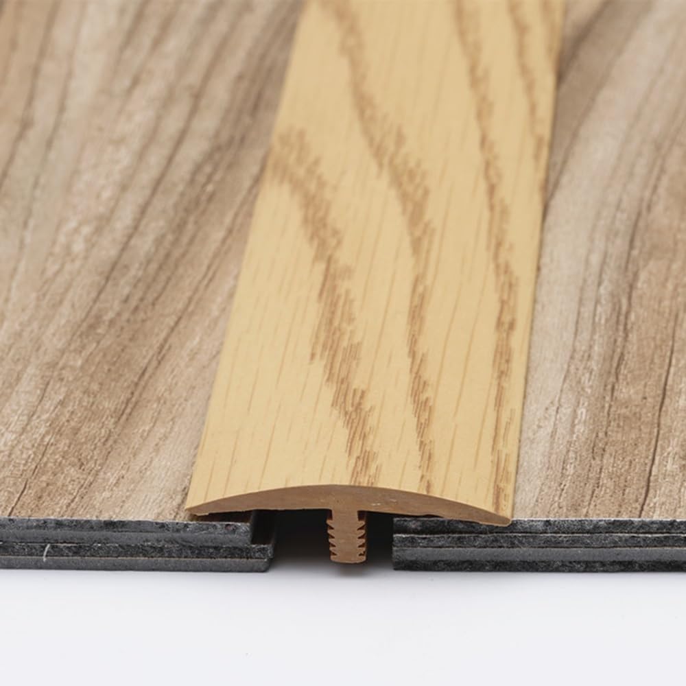 Tira de transición de suelo cortable, tira de umbral en forma de T, tira de transición de madera a azulejo, tiras de conexión de espacio para pisos,