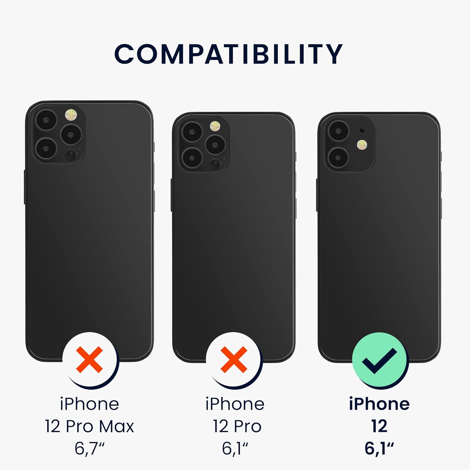 kwmobile Juego de fundas transparentes 5 en 1 compatibles con Apple iPhone 12, incluye protectores de pantalla y cámara, transparente