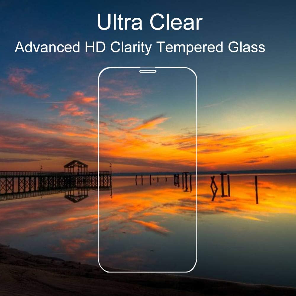Paquete de 3 protectores de pantalla para iPhone 12Pro Max 6.7 pulgadas con 3 paquetes de protectores de lente de cámara de vidrio templado,