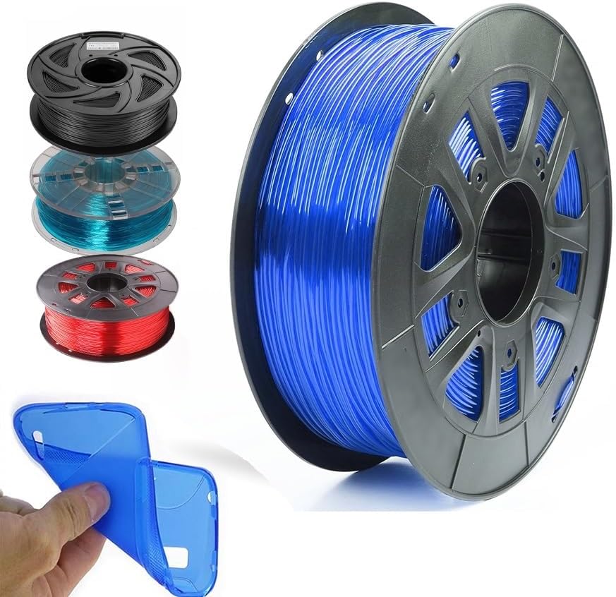 Filamento de impresora Filamento Flexible De Plástico Para Impresora 3D, Material De Impresión 3D De TPU, 0.069 in, 250G, Sublimación, 95A, Negro,