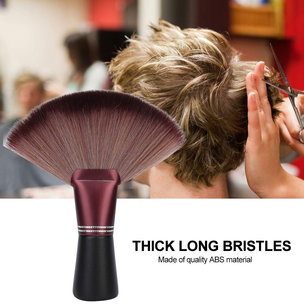 Cepillo de pelo de barrido de pelo de cuello de peluquería, Forma de abanico Peluquería suave Plumero de pelo roto, Cepillo de pelo grueso