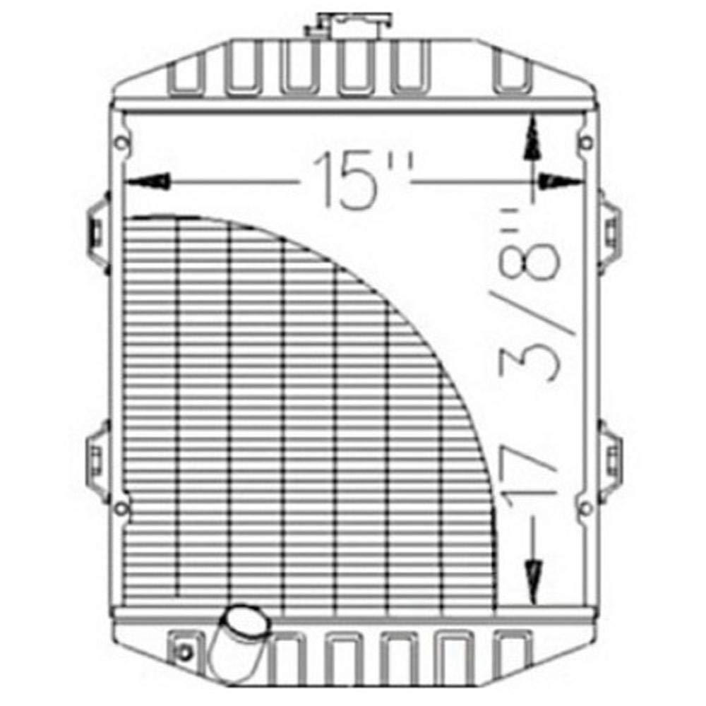 CH18416 CH13963 Tractor compacto JD Radiador para John Deere 1050