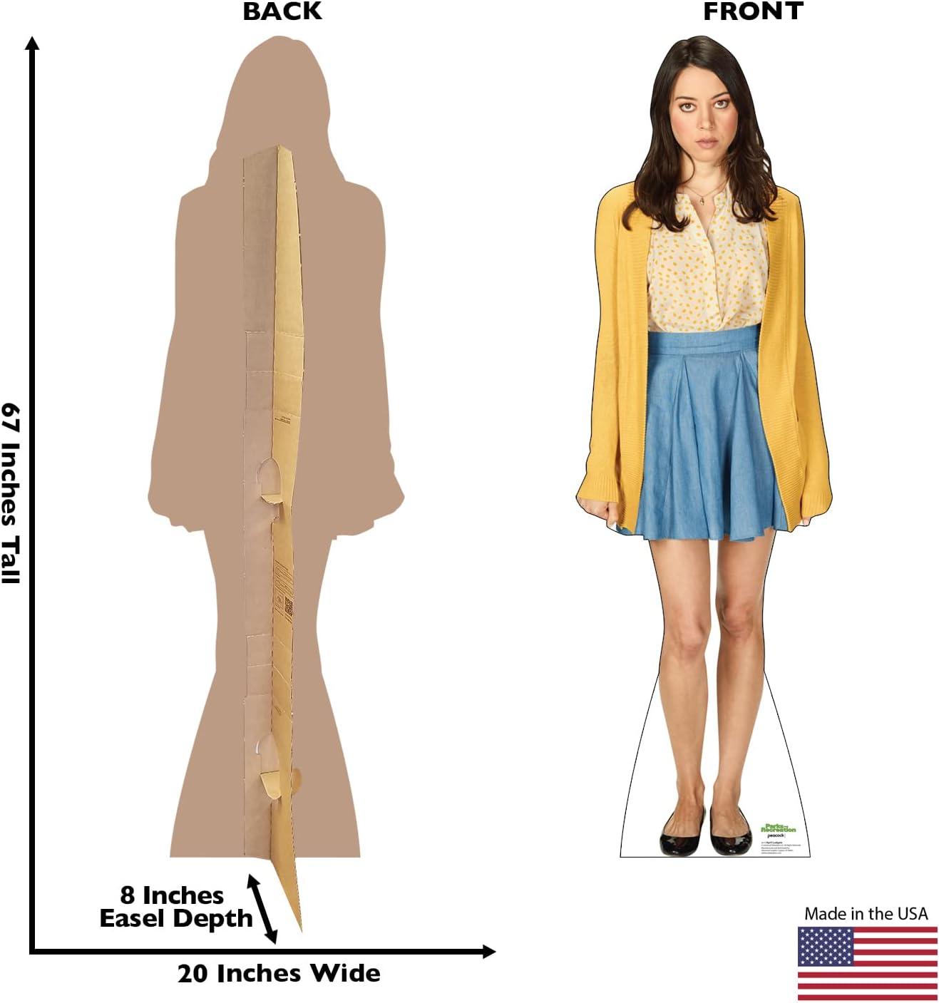 Cardboard People April Ludgate – Soporte de cartón recortado – Parques y recreación (Serie de TV)