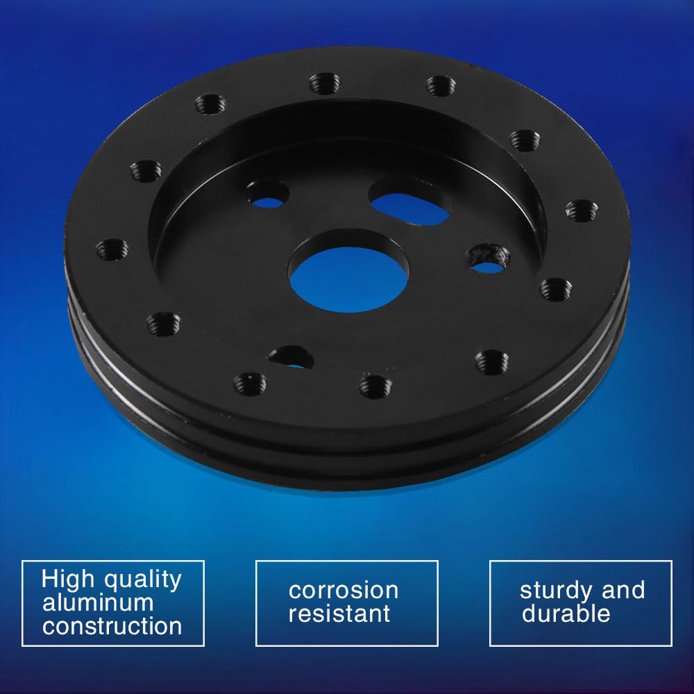 Adaptador de cubo de volante espaciador de conversión de 0.5 pulgadas, 6 agujeros a 3 agujeros, adaptador para volante, adaptador de concesión, kit