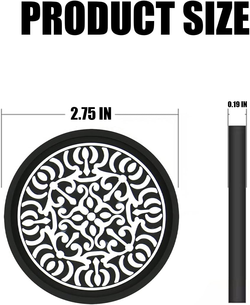 4 posavasos para automóvil, portavasos de PVC de 2.75 pulgadas, antideslizante, incrustado en adornos, accesorios para el interior del automóvil,