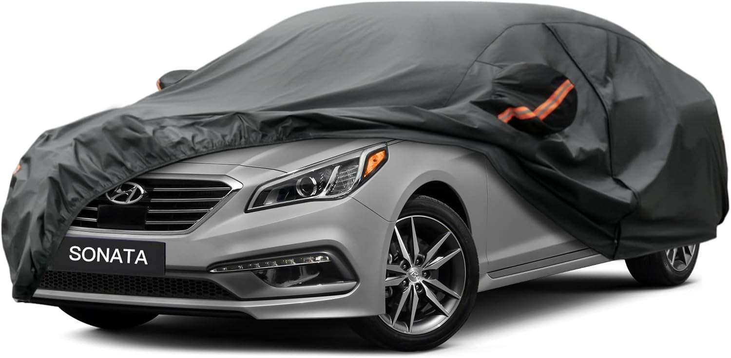 Kayme Funda de automóvil sedán de 7 capas para Hyundai Sonata (1993-2022), impermeable para todo tipo de clima, cubierta exterior completa,