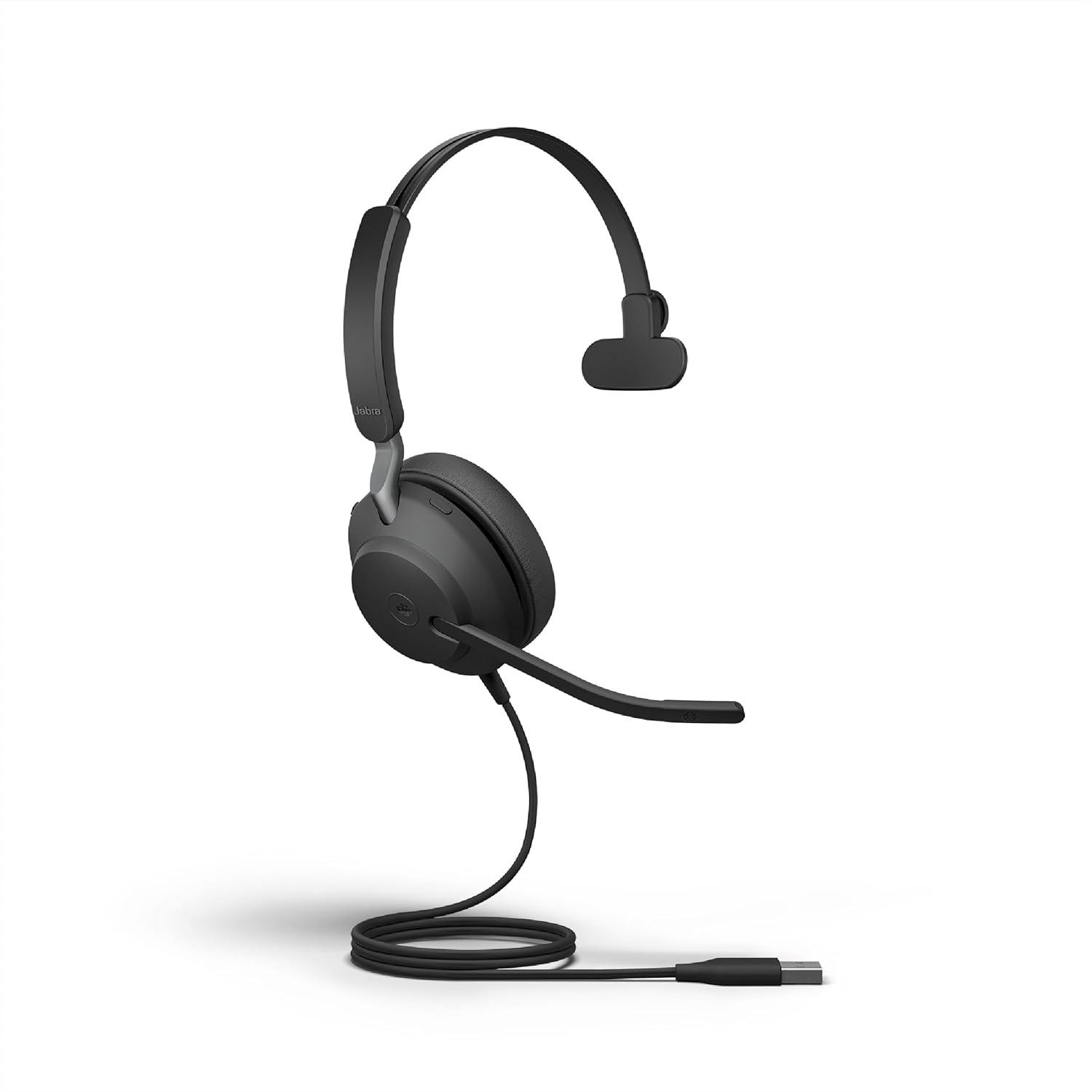 Jabra Evolve2 40 SE Auriculares con cancelación de ruido mono con cable – Cuenta con tecnología de llamada de 3 micrófonos y cable USB-A –