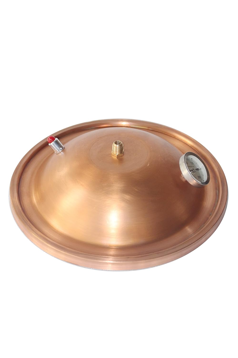 Destilador de agua con tapa de cobre con golpe de barril (cobre, 5 galones)