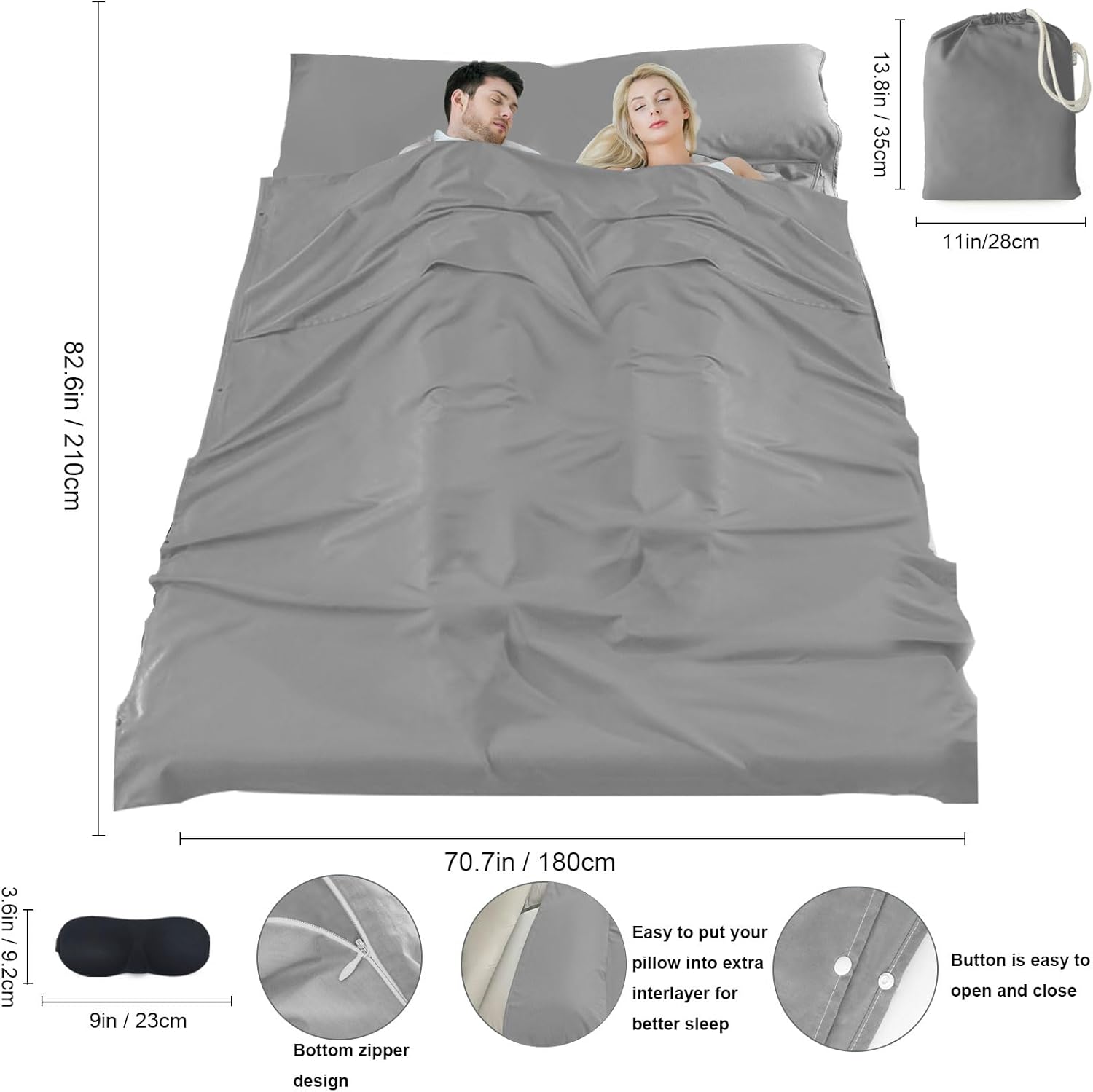 Saco de dormir para acampar y viajar sábanas para adultos – Hostels & Traveling Sleep Sack