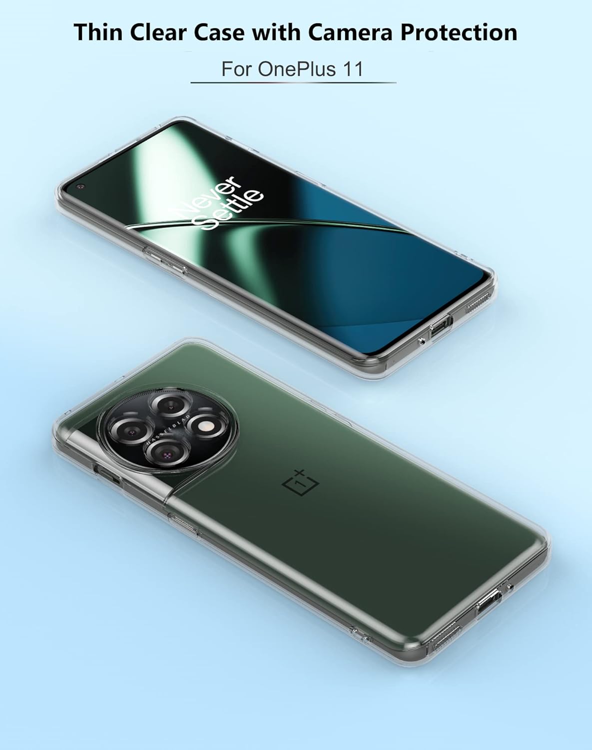 Caso para OnePlus 11 5G, Cubierta Clara Delgada Con Protección De La Cámara Funda Delgada A Prueba De Golpes Flexible TPU Para OnePlus 11 –