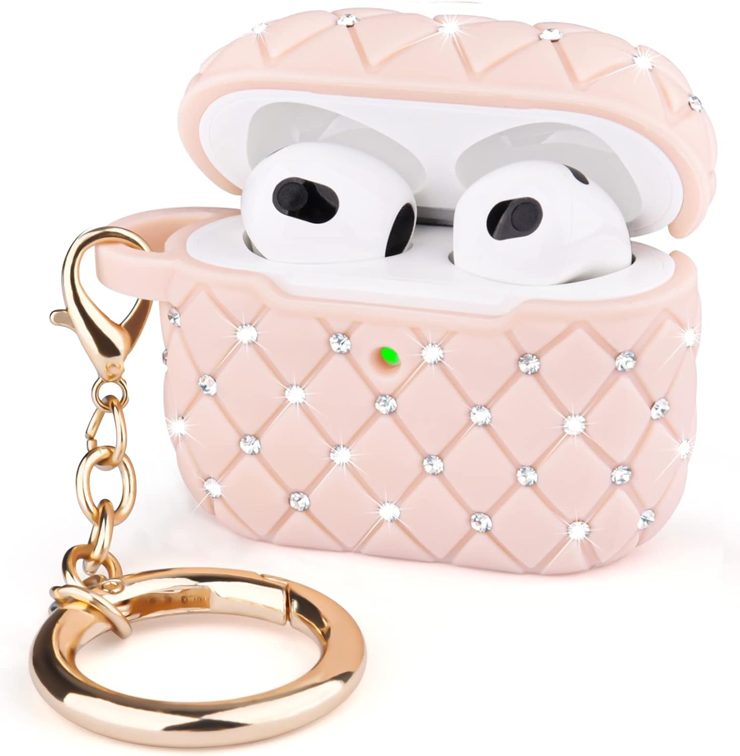 VISOOM Funda para Airpods de 3 generación  Airpod 3 Bling Cases Funda con cordón para mujer 2023 Cristal TPU duro protector iPod 3 Funda de carga